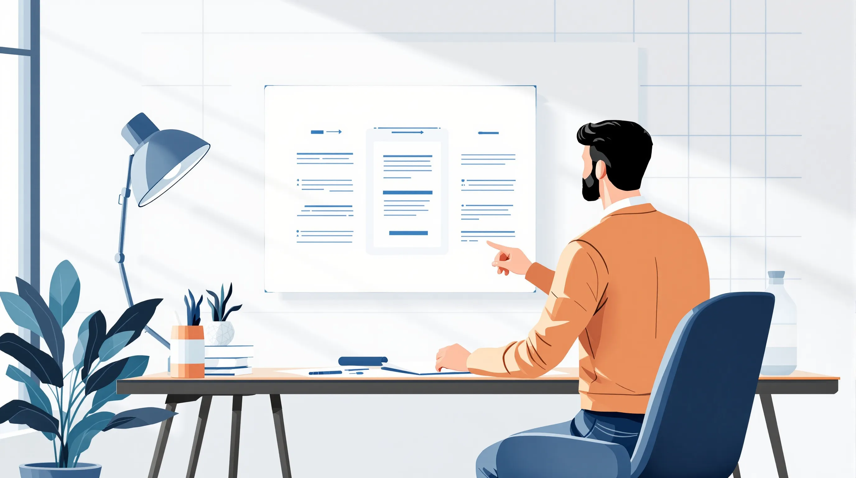 Content strategist reviewing a diagram showing how one document feeds multiple AI search engines
