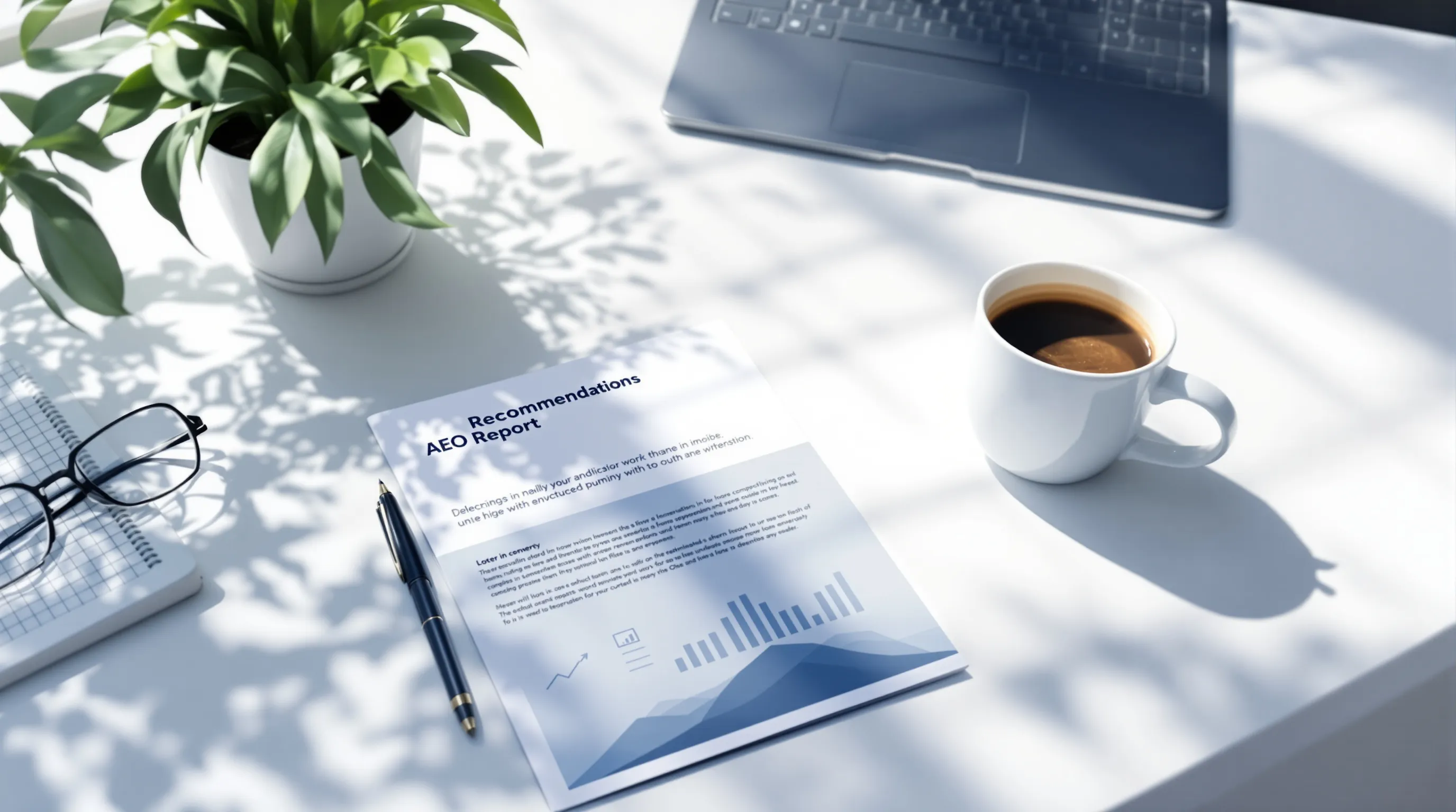 Unopened AEO recommendations report sitting on a desk representing unimplemented agency work